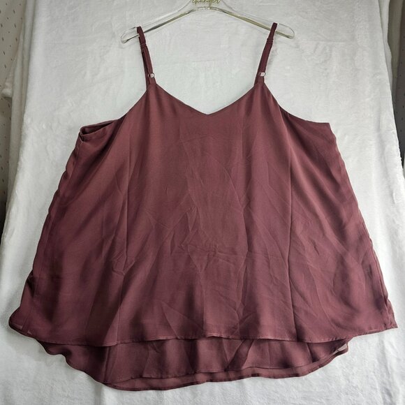 Torrid Sophie Swing Cami Tank Top Rose Brown Relaxed Adjustable Straps Size 1 - Picture 2 of 10